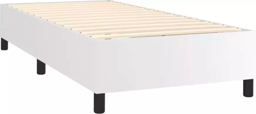VidaXL -Boxspring-met-matras-kunstleer-wit-90x200-cm - Foto 5