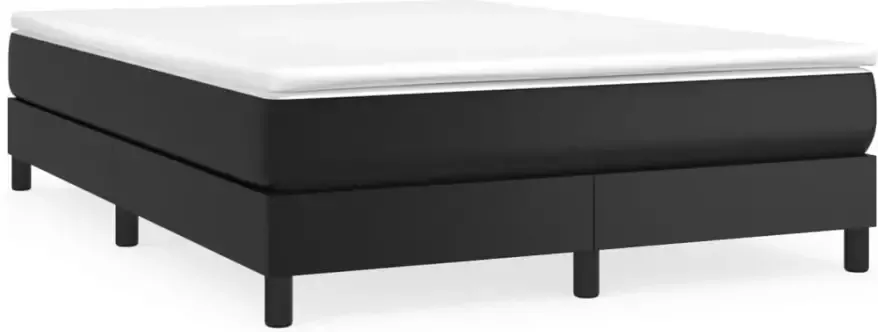 Vida XL Boxspring met matras kunstleer zwart 140x190 cm SKU: V3144255 - Foto 4