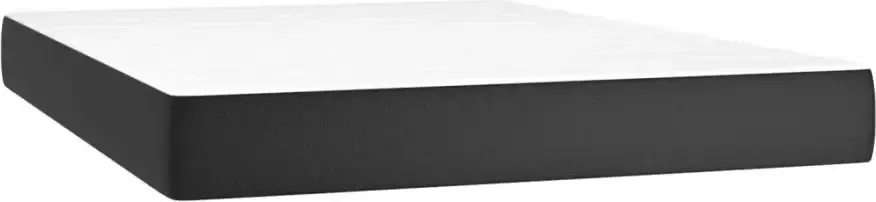 Vida XL Boxspring met matras kunstleer zwart 140x190 cm SKU: V3144255 - Foto 3