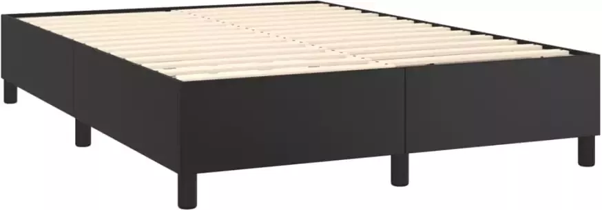 Vida XL Boxspring met matras kunstleer zwart 140x190 cm SKU: V3144602 - Foto 3