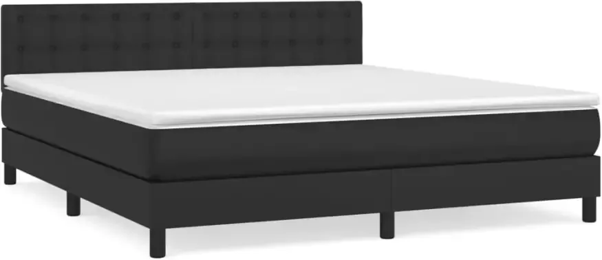 Vida XL Boxspring met matras kunstleer zwart 180x200 cm SKU: V3144620 - Foto 9
