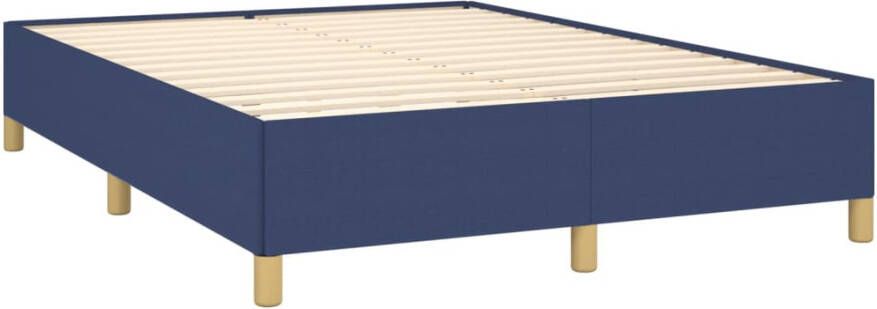 VidaXL -Boxspring-met-matras-stof-blauw-140x200-cm - Foto 4