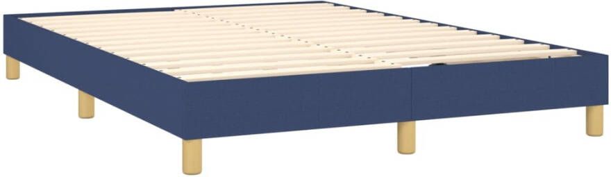 VidaXL -Boxspring-met-matras-stof-blauw-140x200-cm - Foto 4