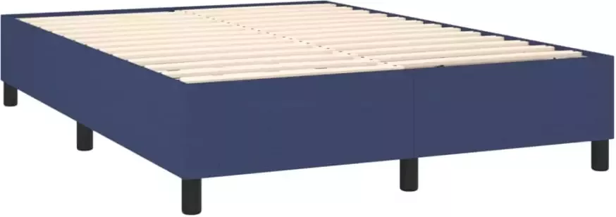 VidaXL -Boxspring-met-matras-stof-blauw-140x200-cm - Foto 4