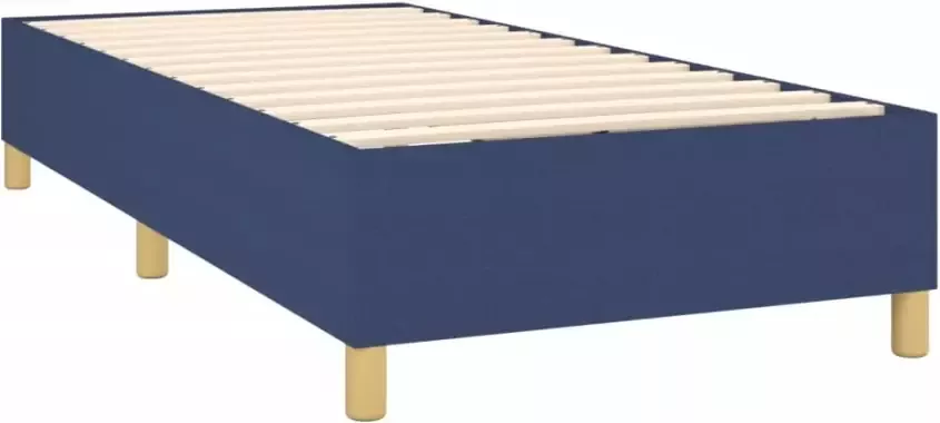 Vida XL Boxspring met matras stof blauw 90x200 cm SKU: V3144496 - Foto 3