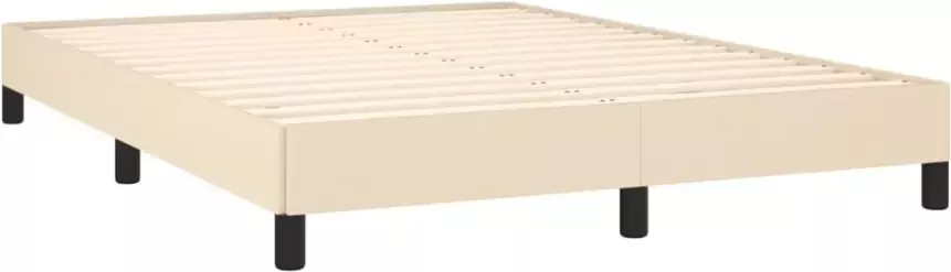 VidaXL -Boxspring-met-matras-stof-crèmekleurig-140x190-cm - Foto 7