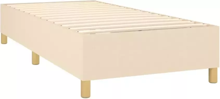 VidaXL Boxspring met matras stof crÃ¨mekleurig 90x190 cm - Foto 4