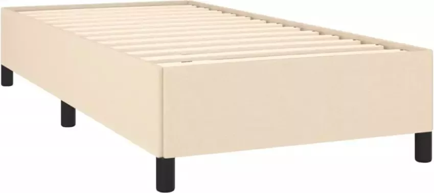 VidaXL Boxspring met matras stof crÃ¨mekleurig 90x200 cm - Foto 9