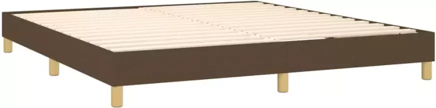 VidaXL -Boxspring-met-matras-stof-donkerbruin-160x200-cm - Foto 3