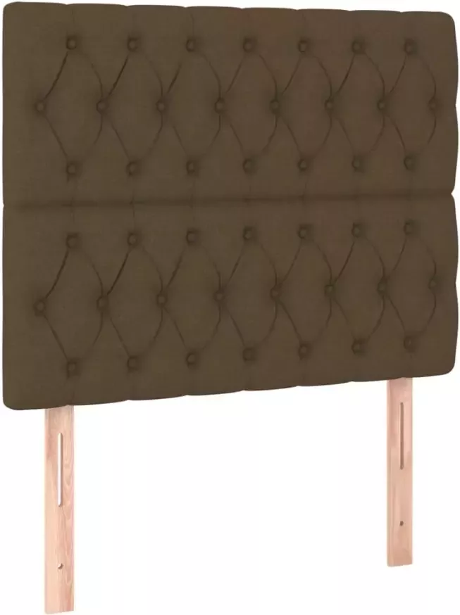VidaXL -Boxspring-met-matras-stof-donkerbruin-90x190-cm - Foto 3