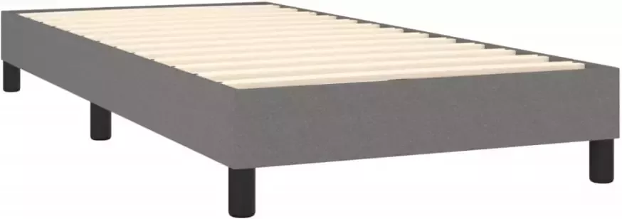 VidaXL -Boxspring-met-matras-stof-donkergrijs-100x200-cm - Foto 4