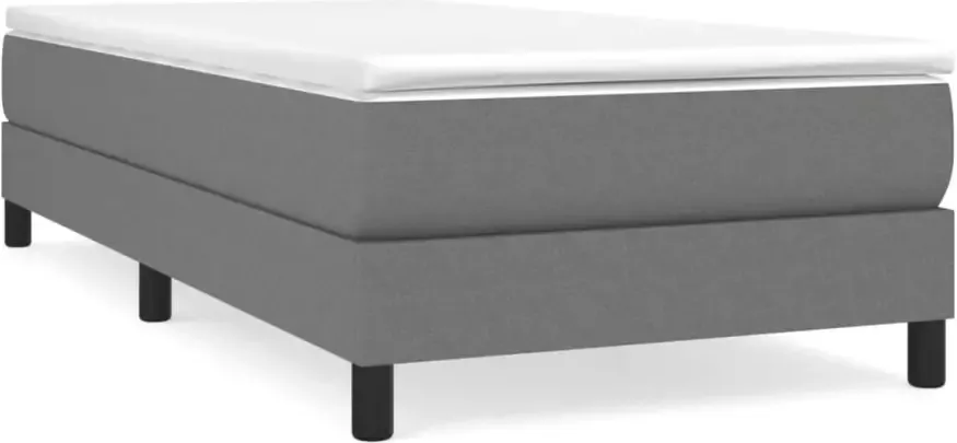 Vida XL Boxspring met matras stof donkergrijs 100x200 cm SKU: V3144054 - Foto 4