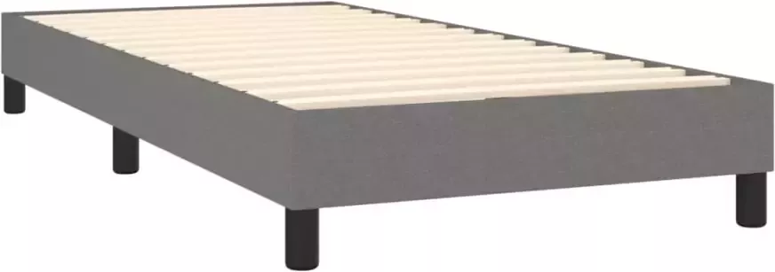 Vida XL Boxspring met matras stof donkergrijs 100x200 cm SKU: V3144054 - Foto 3