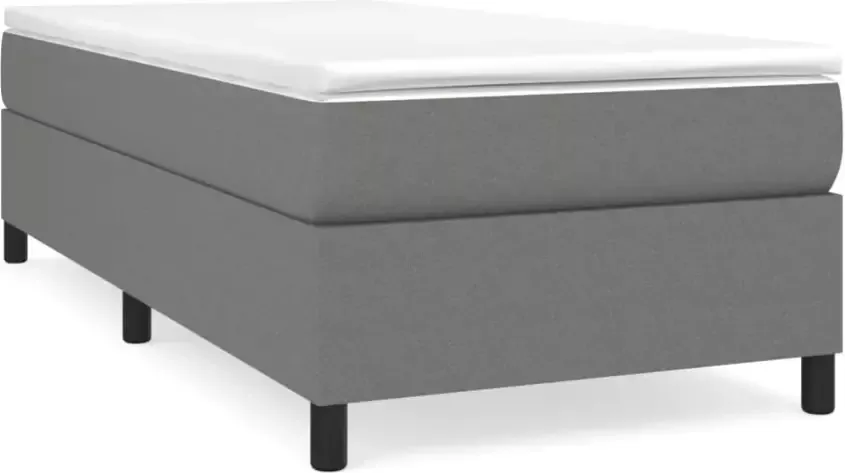 Vida XL Boxspring met matras stof donkergrijs 100x200 cm SKU: V3144400 - Foto 4