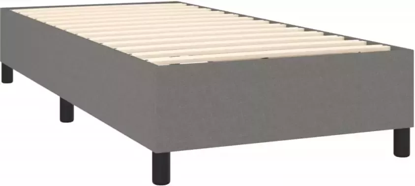 Vida XL Boxspring met matras stof donkergrijs 100x200 cm SKU: V3144400 - Foto 3