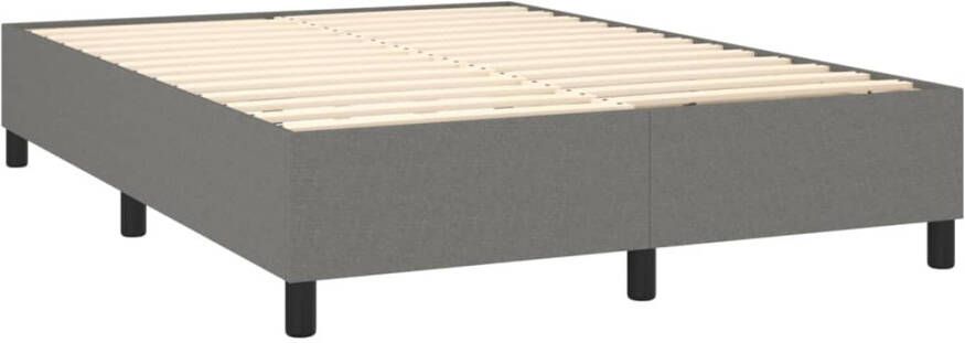 Vida XL Boxspring met matras stof donkergrijs 140x190 cm SKU: V3144416 - Foto 4