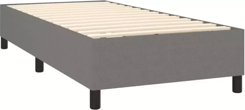 VidaXL -Boxspring-met-matras-stof-donkergrijs-90x190-cm - Foto 4