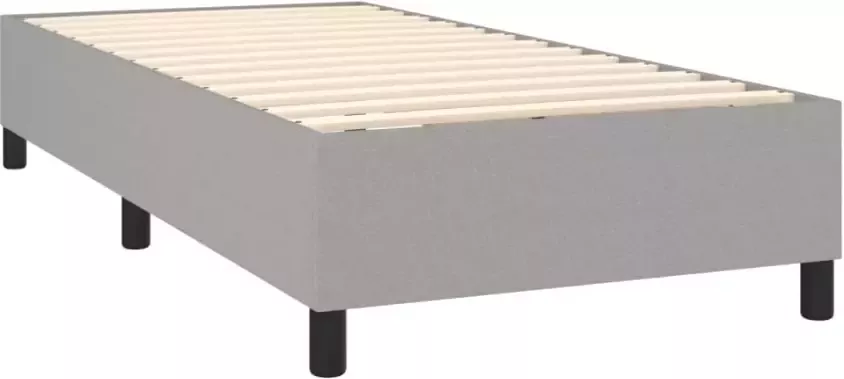 Vida XL Boxspring met matras stof lichtgrijs 100x200 cm SKU: V3136813 - Foto 6