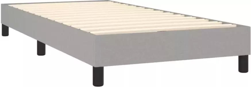 Vida XL Boxspring met matras stof lichtgrijs 100x200 cm SKU: V3126621 - Foto 4