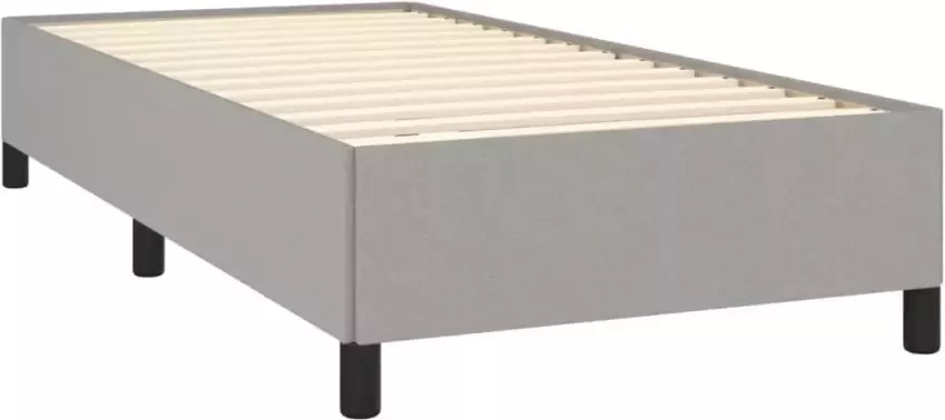 Vida XL Boxspring met matras stof lichtgrijs 100x200 cm SKU: V3128741 - Foto 5