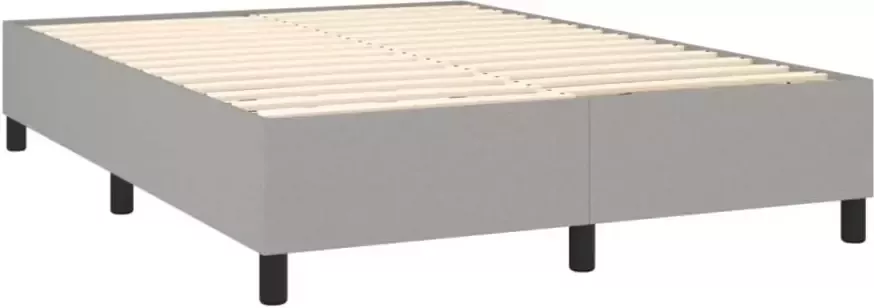 Vida XL Boxspring met matras stof lichtgrijs 140x200 cm SKU: V3144423 - Foto 5