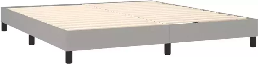 Vida XL Boxspring met matras stof lichtgrijs 180x200 cm SKU: V3144191 - Foto 4