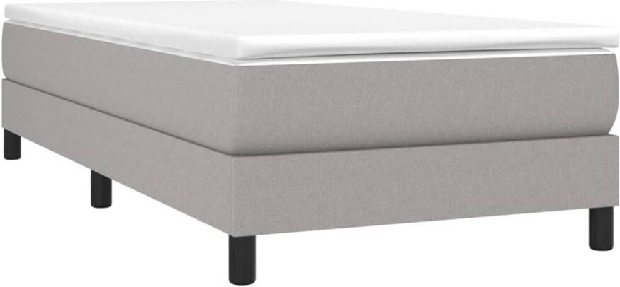 Vida XL Boxspring met matras stof lichtgrijs 90x190 cm SKU: V3144037 - Foto 3