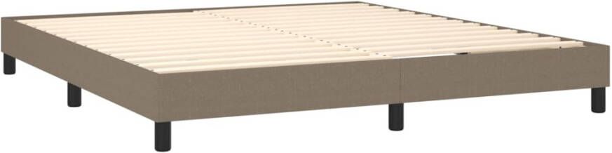 VidaXL -Boxspring-met-matras-stof-taupe-160x200-cm - Foto 4