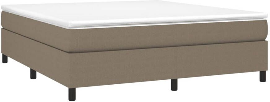 VidaXL -Boxspring-met-matras-stof-taupe-160x200-cm - Foto 3