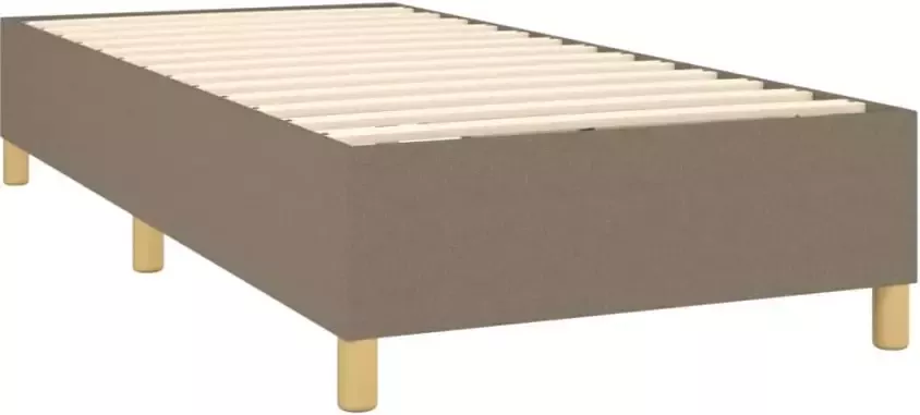 Vida XL Boxspring met matras stof taupe 90x200 cm SKU: V3144395 - Foto 4