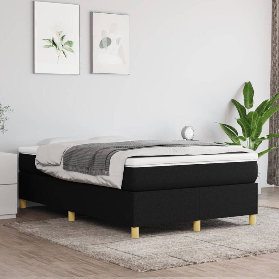 Vida XL Boxspring met matras stof zwart 120x190 cm SKU: V3270392 - Foto 4