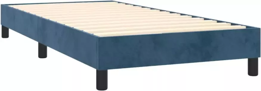 VidaXL Bedframe zonder matras 100x200 cm fluweel donkerblauw - Foto 3