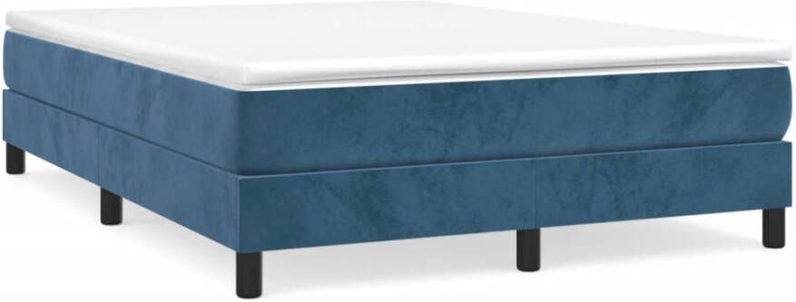 VidaXL Bedframe zonder matras 140x190 cm fluweel donkerblauw - Foto 6