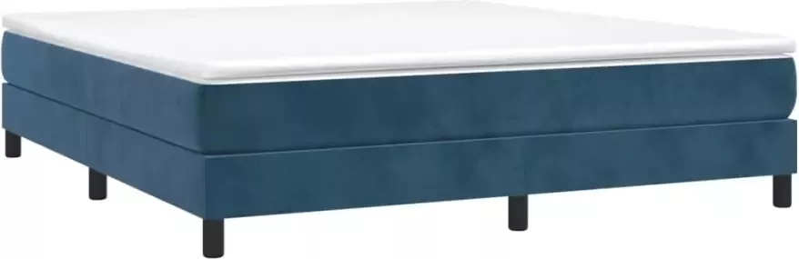 VidaXL Bedframe zonder matras 160x200 cm fluweel donkerblauw - Foto 5