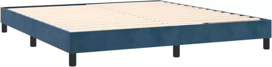 VidaXL Bedframe zonder matras 160x200 cm fluweel donkerblauw - Foto 4