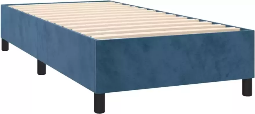 VidaXL Bedframe zonder matras 80x200 cm fluweel donkerblauw - Foto 6