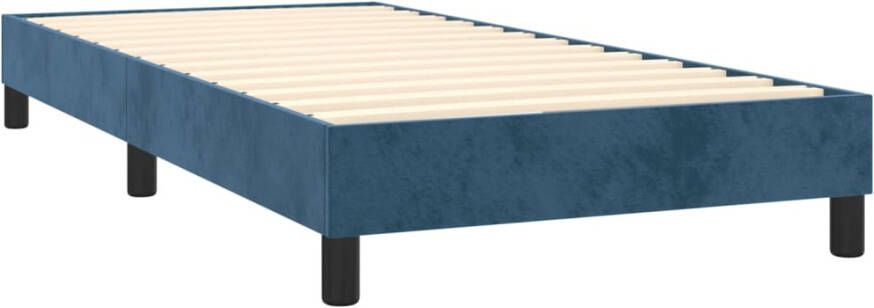 VidaXL Bedframe zonder matras 90x190 cm fluweel donkerblauw - Foto 5