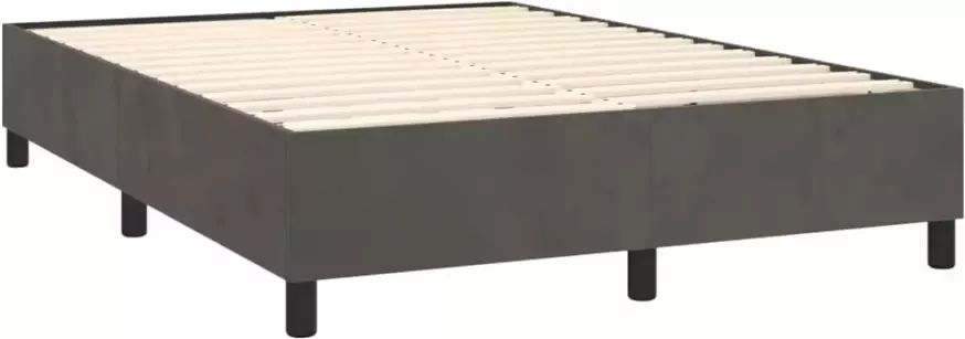 VidaXL Bedframe zonder matras 140x200 cm fluweel donkergrijs - Foto 3