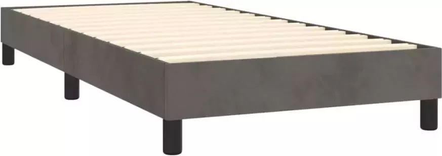 VidaXL Bedframe zonder matras 80x200 cm fluweel donkergrijs - Foto 4