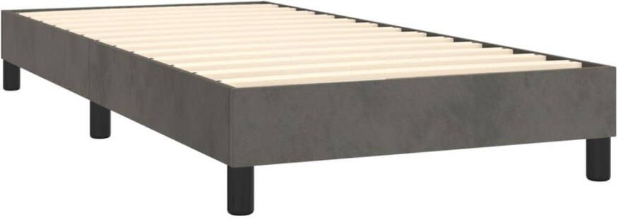 VidaXL Bedframe zonder matras 90x190 cm fluweel donkergrijs - Foto 5