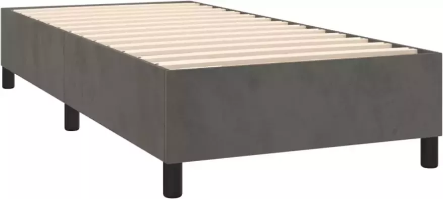 VidaXL Bedframe zonder matras 90x190 cm fluweel donkergrijs - Foto 5