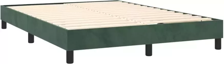 VidaXL Bedframe zonder matras 140x200 cm fluweel donkergroen - Foto 5