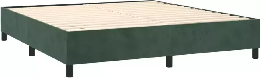VidaXL Bedframe zonder matras 200x200 cm fluweel donkergroen - Foto 5