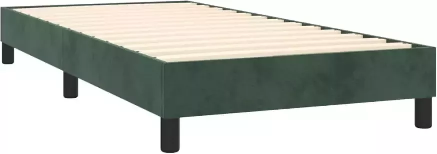 VidaXL Bedframe zonder matras 80x200 cm fluweel donkergroen - Foto 5