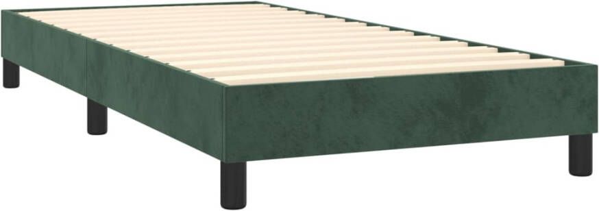 VidaXL Bedframe zonder matras 90x190 cm fluweel donkergroen - Foto 4