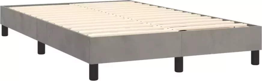 VidaXL Bedframe zonder matras 120x200 cm fluweel lichtgrijs - Foto 4