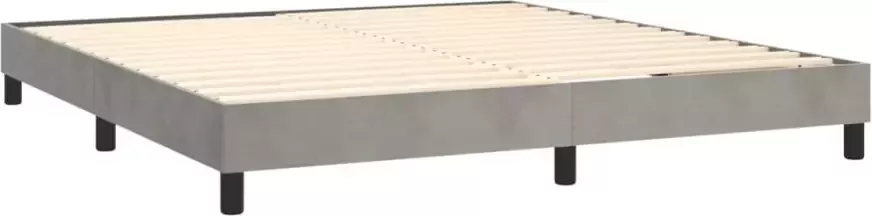 VidaXL Bedframe zonder matras 180x200 cm fluweel lichtgrijs - Foto 3