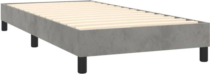 VidaXL Bedframe zonder matras 90x190 cm fluweel lichtgrijs - Foto 4