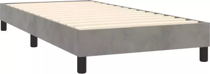VidaXL Bedframe zonder matras 90x200 cm fluweel lichtgrijs