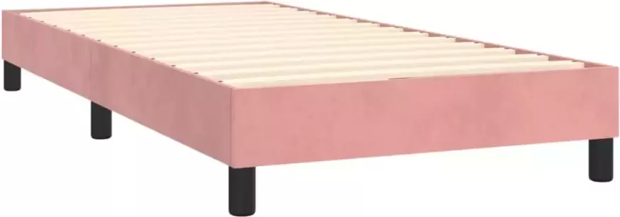 VidaXL Boxspringbedframe fluweel roze 100x200 cm - Foto 4